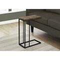 Daphnes Dinnette Brown Reclaimed Wood Look & Black Metal Accent Table DA3061475